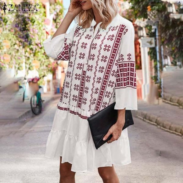 casual dresses ethnic floral printed dress women's summer bohemian ruffle sundress 2022 three quarter sleeve vestidos female robe, Black;gray
casual dresses ethnic floral printed dress women's summer bohemian ruffle sundress 2022 three quarter sleeve vestidos female robe, Black;gray