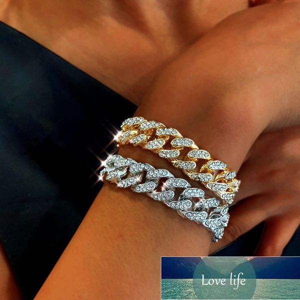 caraquet new men women hip hop bracelet vintage gold silver color crystal alloy cuban bracelets punk link chain bracelet jewelry  factory pr, Golden;silver
caraquet new men women hip hop bracelet vintage gold silver color crystal alloy cuban bracelets punk link chain bracelet jewelry  factory pr, Golden;silver