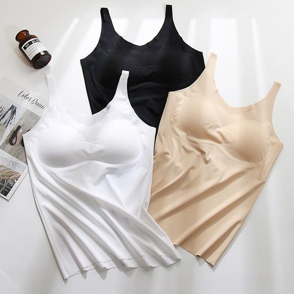 women's tanks & camis women round neck bra camisole ice silk push up vest tank ladies underwear bralette sleeping lingerie, White
women's tanks & camis women round neck bra camisole ice silk push up vest tank ladies underwear bralette sleeping lingerie, White