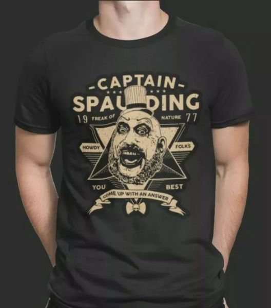 captain spaulding t-shirt action jap sci fi horror halloween film movie retro uk, White;black
captain spaulding t-shirt action jap sci fi horror halloween film movie retro uk, White;black