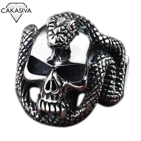 cluster rings s925 vintage thai silver men's personality python skull ring punk jewelry gifts wholesale, Golden;silver
cluster rings s925 vintage thai silver men's personality python skull ring punk jewelry gifts wholesale, Golden;silver