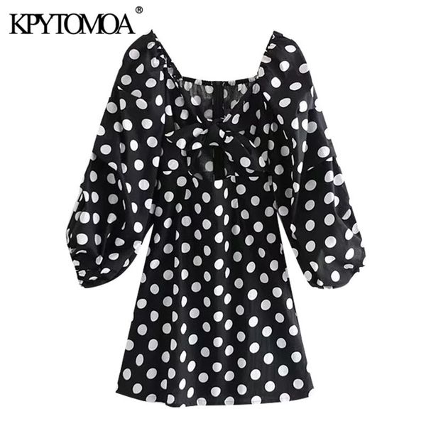 women chic fashion with bow hollow out polka dot mini dress vintage puff sleeve back zipper female dresses mujer 210420, Black;gray
women chic fashion with bow hollow out polka dot mini dress vintage puff sleeve back zipper female dresses mujer 210420, Black;gray