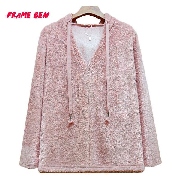 women's hoodies & sweatshirts frame ben women sweatshirt pink autumn winter loose casual long sleeve v neck plush hooded plus size, Black
women's hoodies & sweatshirts frame ben women sweatshirt pink autumn winter loose casual long sleeve v neck plush hooded plus size, Black