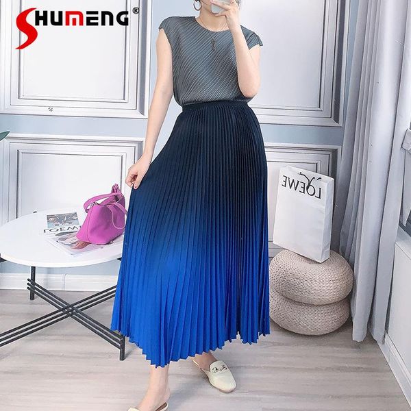 skirts korean fashion clothing handmade blue pleated gradient long women 2021 summer mid-length elastic waist large hem skirt, Black
skirts korean fashion clothing handmade blue pleated gradient long women 2021 summer mid-length elastic waist large hem skirt, Black