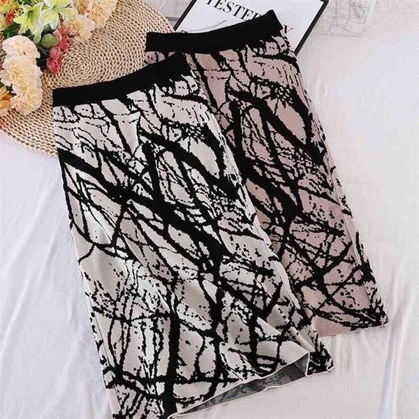 retro color knitted skirt female autumn and winter style high waist a-line thin temperament mid-length gx1130 210507, Black
retro color knitted skirt female autumn and winter style high waist a-line thin temperament mid-length gx1130 210507, Black