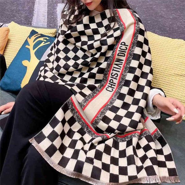 70% off design net red checkerboard scarf female autumn korean version versatile cashmere imitation dual-purpose shawl thickened warm bib wi, Blue;gray
70% off design net red checkerboard scarf female autumn korean version versatile cashmere imitation dual-purpose shawl thickened warm bib wi, Blue;gray