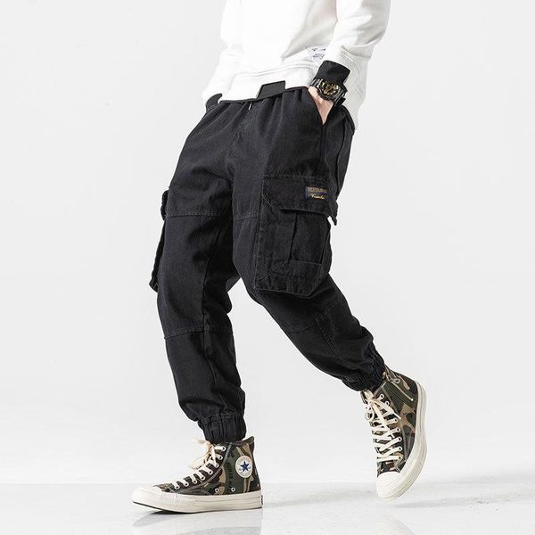 men's pants autumn trend solid color wild multi-pocket overalls street youth beam casual, Black
men's pants autumn trend solid color wild multi-pocket overalls street youth beam casual, Black