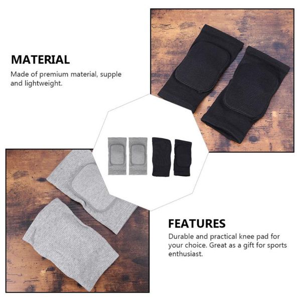 elbow & knee pads 2 pairs of kneepads elastic protectors fitness sport kneecaps, Black;gray
elbow & knee pads 2 pairs of kneepads elastic protectors fitness sport kneecaps, Black;gray