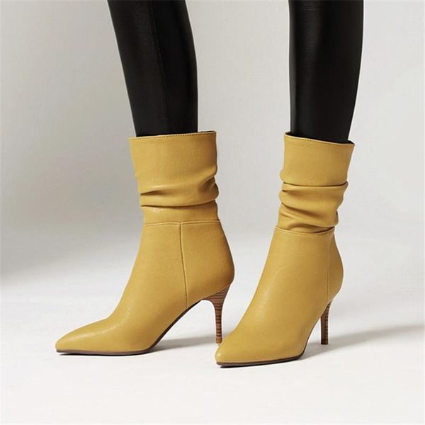 boots pxelena 6 colors stiletto high heels ankle women 2021 winter slip on pleated office lady party shoes plus size 34-43, Black
boots pxelena 6 colors stiletto high heels ankle women 2021 winter slip on pleated office lady party shoes plus size 34-43, Black