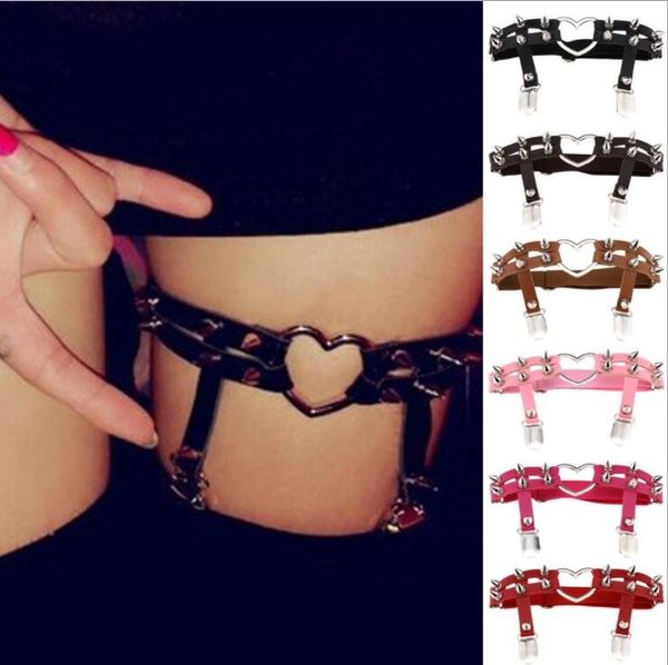 women suspenders studded heart garters fashion punk gothic harajuku studdeds hearts garter elastic thigh high harness leg ring rivet gift, Black;white
women suspenders studded heart garters fashion punk gothic harajuku studdeds hearts garter elastic thigh high harness leg ring rivet gift, Black;white