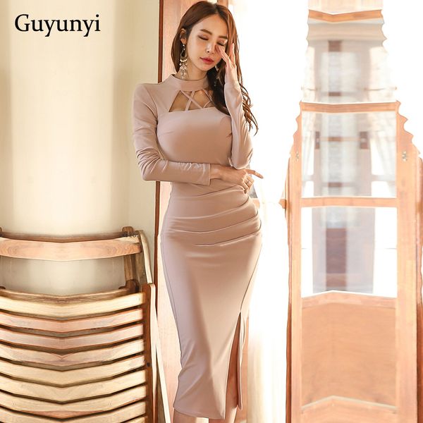 plain elegant office lady dress 2021 spring simple long sleeve stand neck hollow out high waist folds party dress women, Black;gray
plain elegant office lady dress 2021 spring simple long sleeve stand neck hollow out high waist folds party dress women, Black;gray
