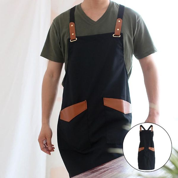 aprons work apron fashion canvas black bib adjustable cooking kitchen for woman man with tool pockets
aprons work apron fashion canvas black bib adjustable cooking kitchen for woman man with tool pockets