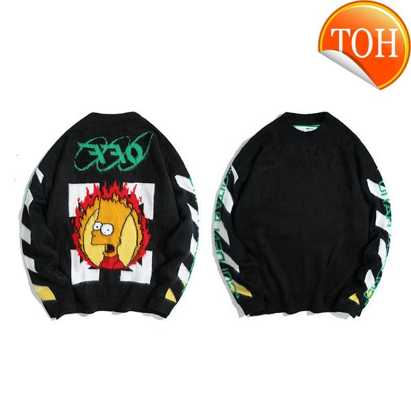 and winter 2019 autumn new fashion brand cartoon printed round neck pullover casual bottomed knitted sweater, Black
and winter 2019 autumn new fashion brand cartoon printed round neck pullover casual bottomed knitted sweater, Black