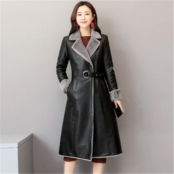 women's leather & faux fashion women jacket winter autumn 2021 plus size 4xl fur coat female outwear windbreaker, Black
women's leather & faux fashion women jacket winter autumn 2021 plus size 4xl fur coat female outwear windbreaker, Black
