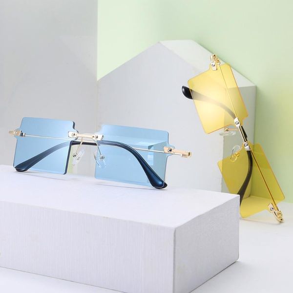 mirrors fashion small frame square sunglasses frameless trim color ocean lens glasses
mirrors fashion small frame square sunglasses frameless trim color ocean lens glasses