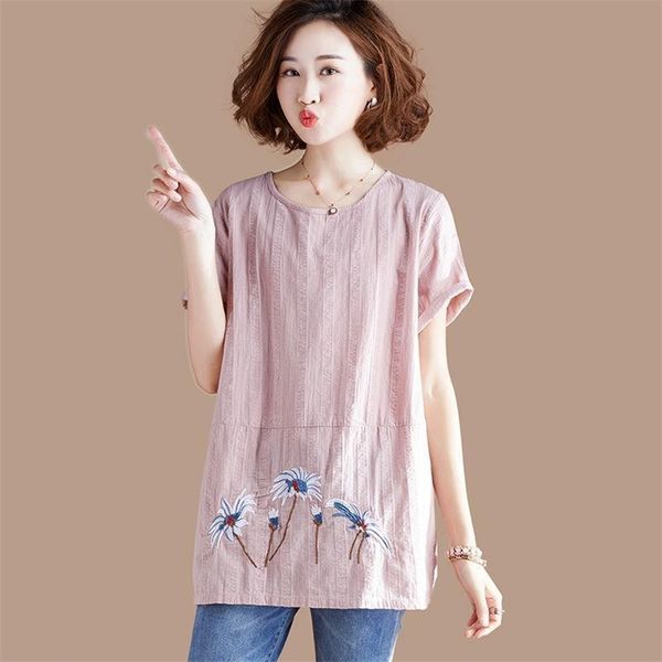 summer korea fashion women short sleeve loose tee shirt femme casual cotton embroidery vintage tshirt plus size s843 210512, White
summer korea fashion women short sleeve loose tee shirt femme casual cotton embroidery vintage tshirt plus size s843 210512, White
