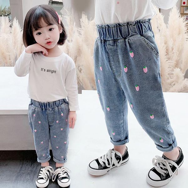jeans fashion 2-8y children's wear casual pants strawberry spring autumn baby stretch girl korean version of trousers, Blue
jeans fashion 2-8y children's wear casual pants strawberry spring autumn baby stretch girl korean version of trousers, Blue