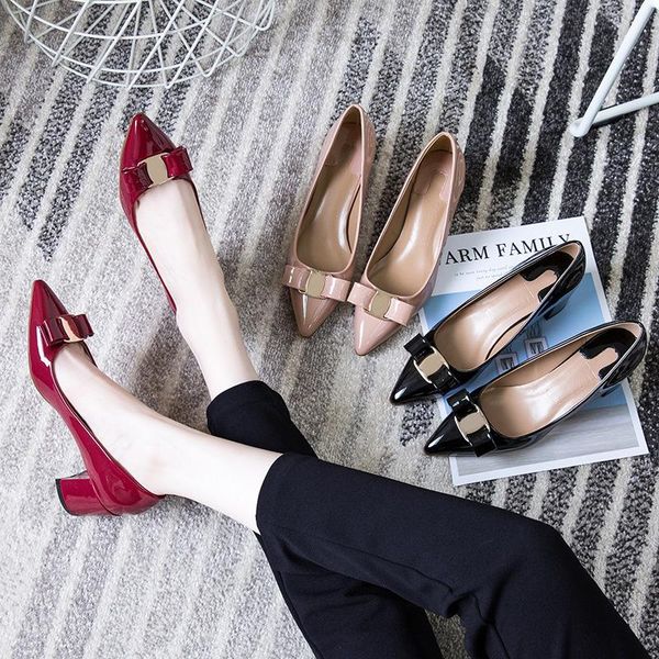 dress shoes korean version 2021 spring pointed thick heel high women's daily single casual versatile bowknot, Black
dress shoes korean version 2021 spring pointed thick heel high women's daily single casual versatile bowknot, Black