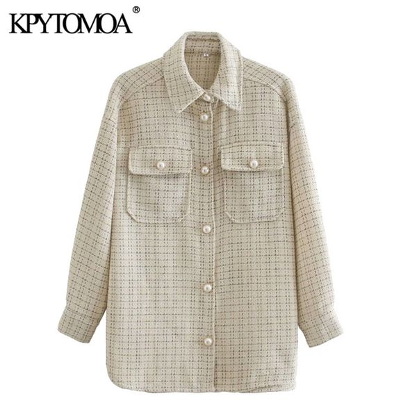 women fashion oversized faux pearl buttons jacket coat vintage long sleeve pockets female outerwear chic 210416, Black;brown
women fashion oversized faux pearl buttons jacket coat vintage long sleeve pockets female outerwear chic 210416, Black;brown
