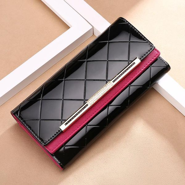 wallets 2021 wallet female long section large capacity purse handbag european and american fashion cowhide leather, Red;black
wallets 2021 wallet female long section large capacity purse handbag european and american fashion cowhide leather, Red;black