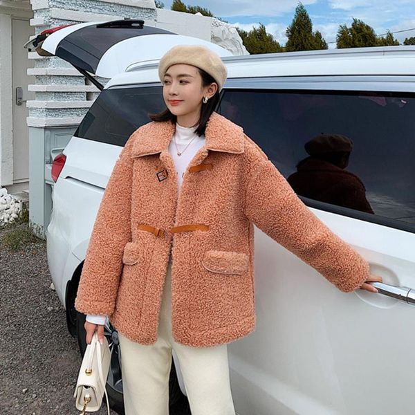 women's wool & blends classic elegant lovely women ladies lamb hair coat fur one thick windproof and warm casual loose female winter, Black
women's wool & blends classic elegant lovely women ladies lamb hair coat fur one thick windproof and warm casual loose female winter, Black
