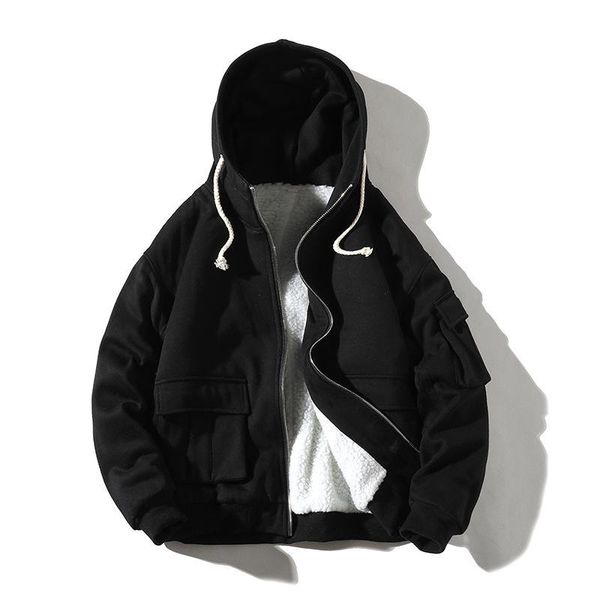 men's jackets 2021 autumn and winter cotton warmth lamb hair lining solid color jacket hooded casual youth tooling, Black;brown
men's jackets 2021 autumn and winter cotton warmth lamb hair lining solid color jacket hooded casual youth tooling, Black;brown