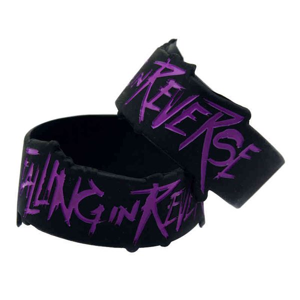 1pc falling in reverse silicone bracelet special shaped one inch wide, Golden;silver
1pc falling in reverse silicone bracelet special shaped one inch wide, Golden;silver