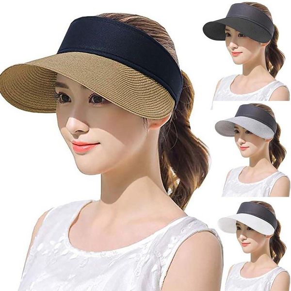 wide brim hats women summer visors hat foldable sun large beach roll-up chapeau femme straw cap uv protected hewdwear #t2, Blue;gray
wide brim hats women summer visors hat foldable sun large beach roll-up chapeau femme straw cap uv protected hewdwear #t2, Blue;gray