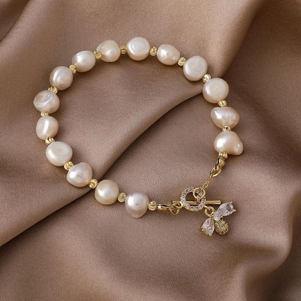 beaded, strands xiaoboacc women freshwater pearl bracelet on hand 2021 korean fashion baroque zircon bee pendant wedding jewelry gift, Black
beaded, strands xiaoboacc women freshwater pearl bracelet on hand 2021 korean fashion baroque zircon bee pendant wedding jewelry gift, Black