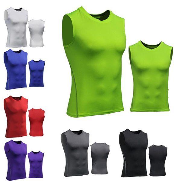 gym fitness sleeveless t-shirt quick-drying clothes running training vests stretch compression vest breathable tights men jerseys, Black;blue
gym fitness sleeveless t-shirt quick-drying clothes running training vests stretch compression vest breathable tights men jerseys, Black;blue