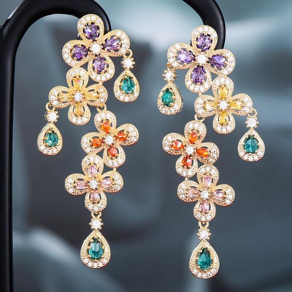 dangle & chandelier godki luxury flower multicolor cz earring for women wedding cubic zircon dubai bridal earrings costume jewelry 2021 summ, Silver
dangle & chandelier godki luxury flower multicolor cz earring for women wedding cubic zircon dubai bridal earrings costume jewelry 2021 summ, Silver