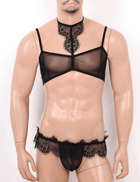 mens sissy lenceria nightwear see through sheer mesh gay lingerie set fetish lace trim bra with open butt g-string panties, Black;white
mens sissy lenceria nightwear see through sheer mesh gay lingerie set fetish lace trim bra with open butt g-string panties, Black;white