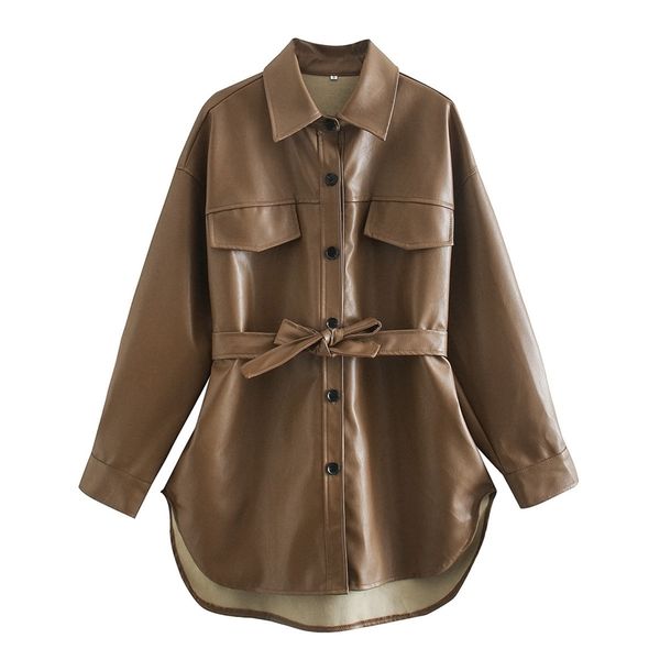 women vintage oversize pu leather shirts spring-autumn chic ladies street wear loose shirt elegant female outfit shirts 210524, White
women vintage oversize pu leather shirts spring-autumn chic ladies street wear loose shirt elegant female outfit shirts 210524, White