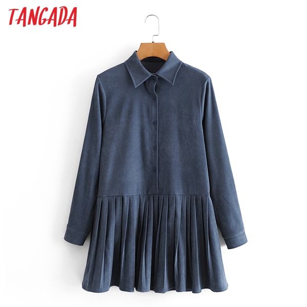 fashion women blue shirt thick spring arrival long sleeve ladies pleated mini dress vestidos 3a40 210416, Black;gray
fashion women blue shirt thick spring arrival long sleeve ladies pleated mini dress vestidos 3a40 210416, Black;gray