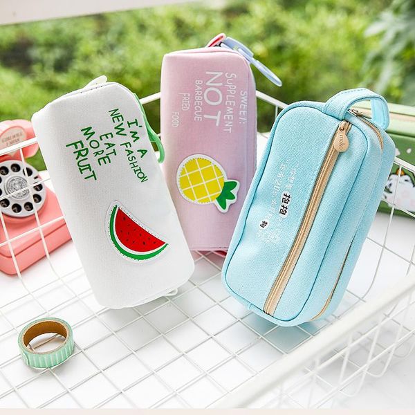 pencil bags cute simple fruit animal pattern canvas girls large capacity zipper case stationery bag storage supplies
pencil bags cute simple fruit animal pattern canvas girls large capacity zipper case stationery bag storage supplies