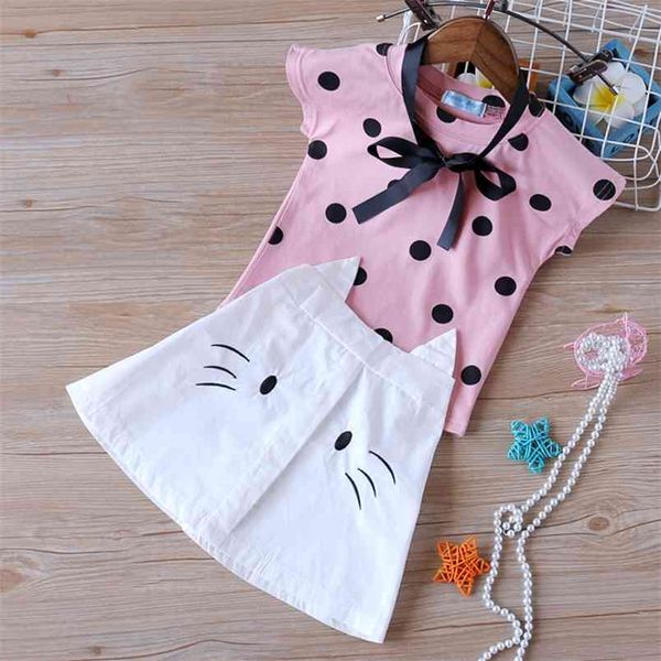 summer girl set polka dot short skirt 2pcs clothing sets children's kids clothes girls for 210528, White
summer girl set polka dot short skirt 2pcs clothing sets children's kids clothes girls for 210528, White