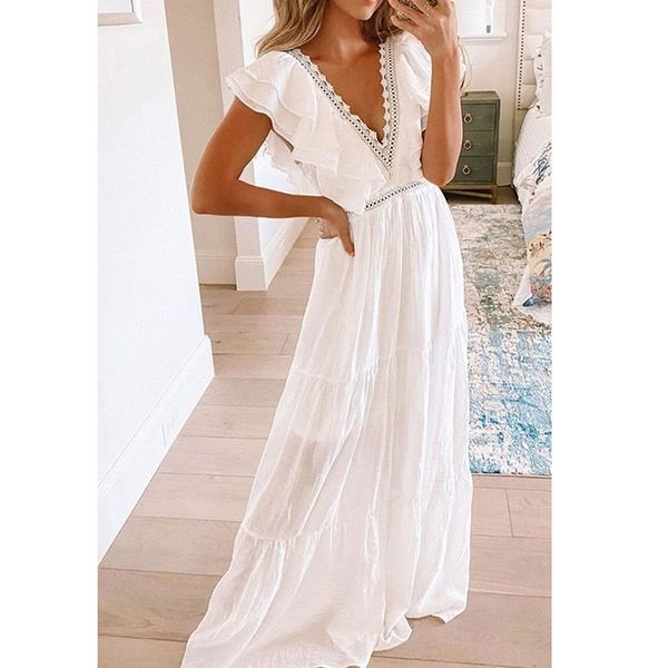 summer women maxi party sleeveless v neck white lace crochet vocation tunic long beach dress 210415, Black;gray
summer women maxi party sleeveless v neck white lace crochet vocation tunic long beach dress 210415, Black;gray