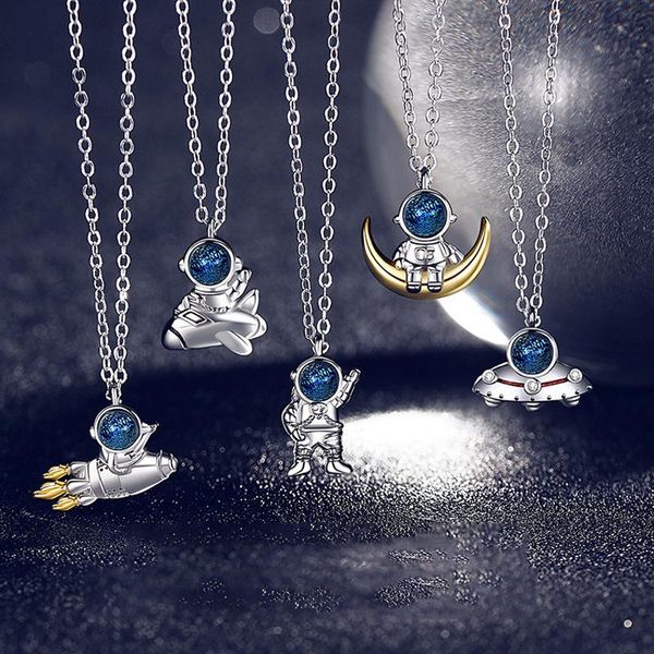 pendant necklaces sliver astronaut necklace moon women blue chain fashion jewelry gifts for girl boy, Silver
pendant necklaces sliver astronaut necklace moon women blue chain fashion jewelry gifts for girl boy, Silver