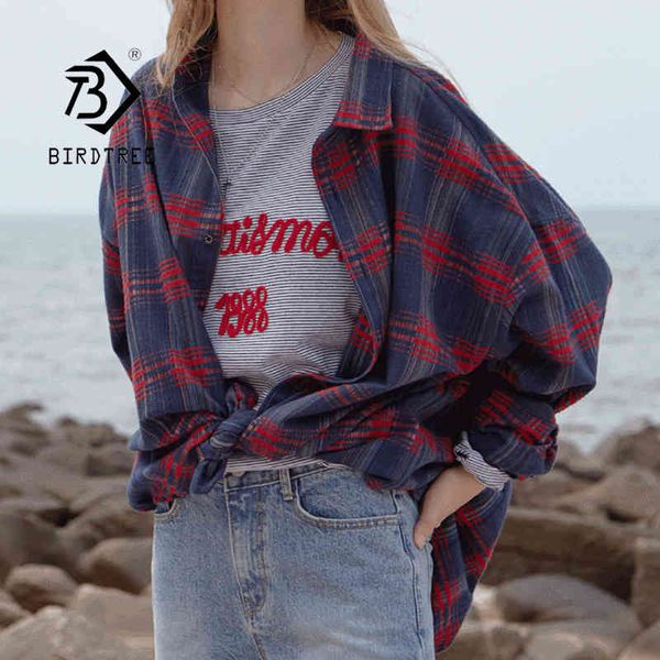 autumn new women vintage plaid shirt oversize long sleeve blouse turn-down collar spring casual feminina blusa t08114f 210430, White
autumn new women vintage plaid shirt oversize long sleeve blouse turn-down collar spring casual feminina blusa t08114f 210430, White