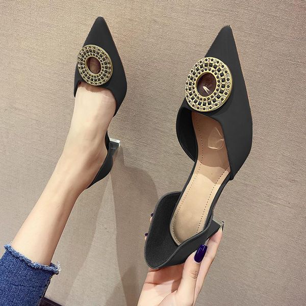 dress shoes arrival chunky high heeled sandals buckle pointed toe women pumps summer party office female green heels, Black
dress shoes arrival chunky high heeled sandals buckle pointed toe women pumps summer party office female green heels, Black