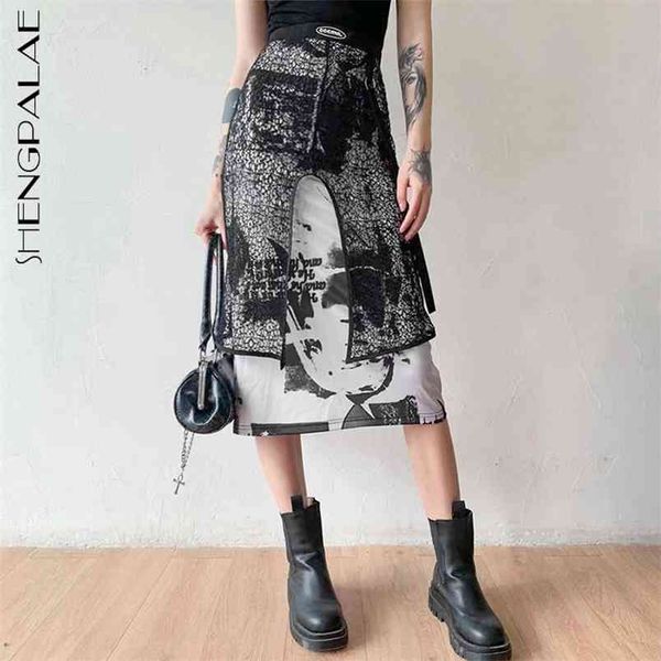 printed skirt women's spring high elastic waist spliced lace split knee-length female fashion 5c411 210427, Black
printed skirt women's spring high elastic waist spliced lace split knee-length female fashion 5c411 210427, Black