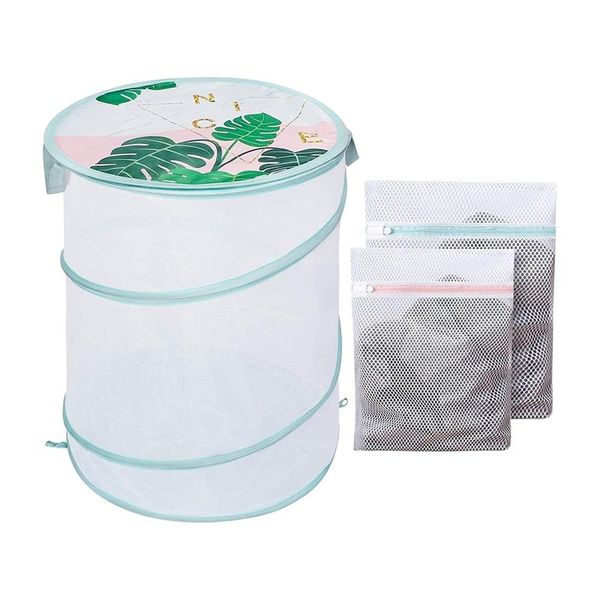 laundry bags mesh collapsible basket with lid,dirty hamper 2 bags,portable,for bedroom,bathroom
laundry bags mesh collapsible basket with lid,dirty hamper 2 bags,portable,for bedroom,bathroom