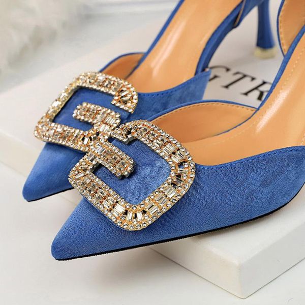 sandals 2021 women summer 7cm high heels lady low crystal buckle slingback slides wedding prom pumps female blue red shoes, Black
sandals 2021 women summer 7cm high heels lady low crystal buckle slingback slides wedding prom pumps female blue red shoes, Black