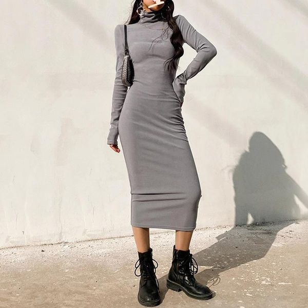 casual dresses winter spring 2021 women turtleneck bodycon midi dess long sleeved elasticity sheath girl female iatt, Black;gray
casual dresses winter spring 2021 women turtleneck bodycon midi dess long sleeved elasticity sheath girl female iatt, Black;gray