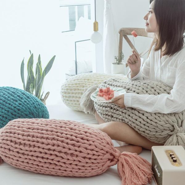 cushion/decorative pillow creative confectionery futon nordic design handmade wool solid color cojines decorativos para sofa modern home dec
cushion/decorative pillow creative confectionery futon nordic design handmade wool solid color cojines decorativos para sofa modern home dec
