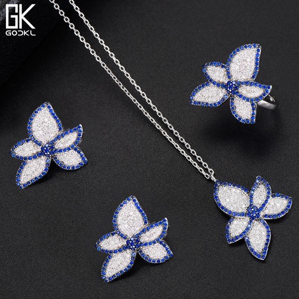 earrings & necklace godki elegant flower party jewelry sets for women wedding cubic zircon crystal cz dubai bridal, Silver
earrings & necklace godki elegant flower party jewelry sets for women wedding cubic zircon crystal cz dubai bridal, Silver