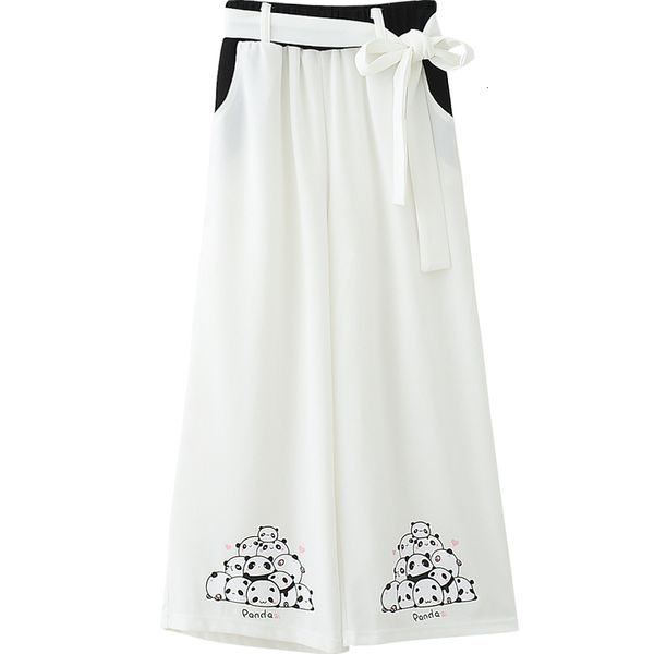 summer harajuku kawaii cropped-leg pants women japanese korean boho cute casual elastic high waist bandage white black trousers, Black;white
summer harajuku kawaii cropped-leg pants women japanese korean boho cute casual elastic high waist bandage white black trousers, Black;white