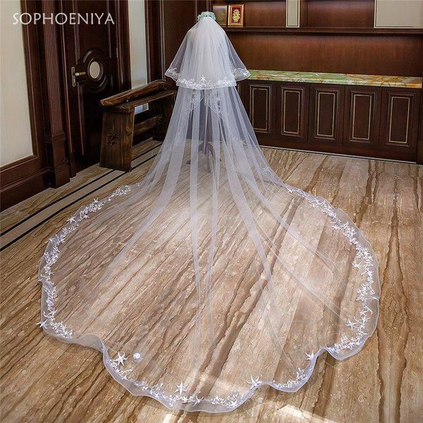 bridal veils arrival 2021 ivory veil cathedral appliqued lace edge with comb sluier velo de novia bride veu wedding, Black
bridal veils arrival 2021 ivory veil cathedral appliqued lace edge with comb sluier velo de novia bride veu wedding, Black