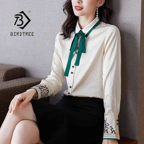 silk blouse women long sleeve embroidery bowtie shirt female spring workwear blusas roupa t11901x 210419, White
silk blouse women long sleeve embroidery bowtie shirt female spring workwear blusas roupa t11901x 210419, White