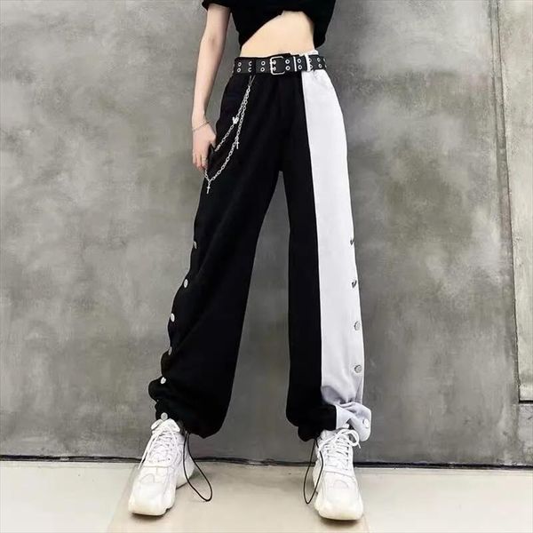 arrival fashion contrast cargo womens pant elastic waist wide leg trousers ladies korean high street plus size, Black;white
arrival fashion contrast cargo womens pant elastic waist wide leg trousers ladies korean high street plus size, Black;white